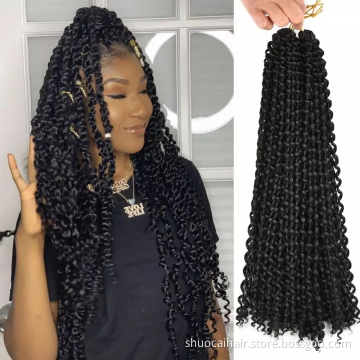 Hot Selling Onst 18inch 24inch Passion Twist Hair Synthetic Crochet Wave Braid Hair Extension Spring Twist Hair